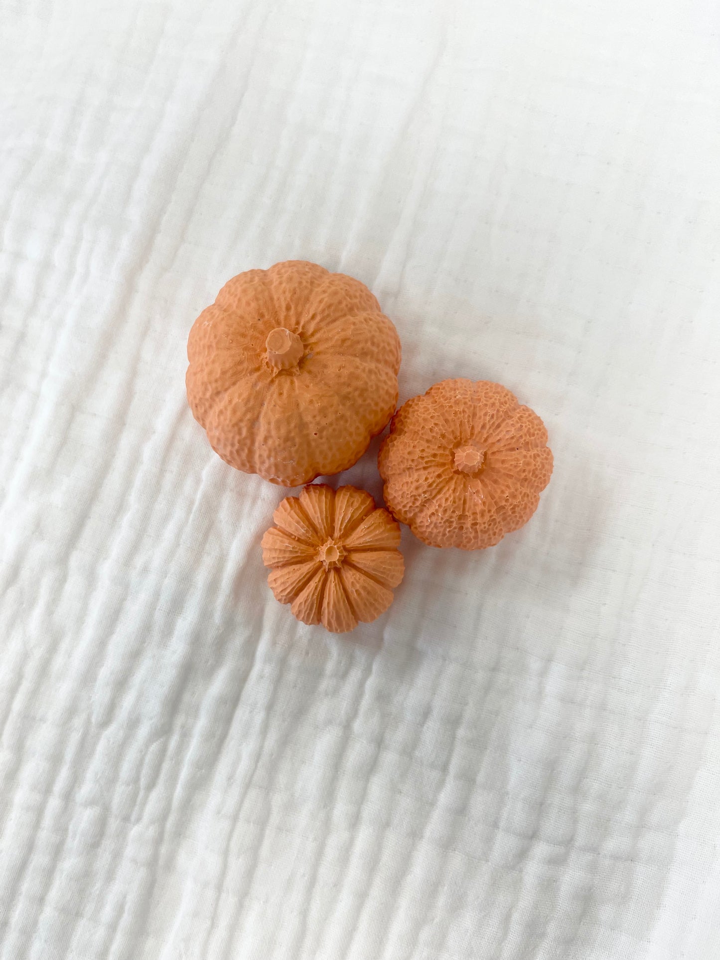 Concrete Pumpkin- Set of 3 - Orange
