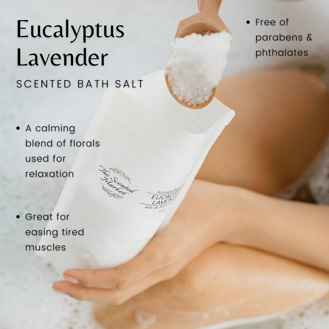 EUCALYPTUS LAVENDER Bath Salt - The Scented Market  Bath Additives   