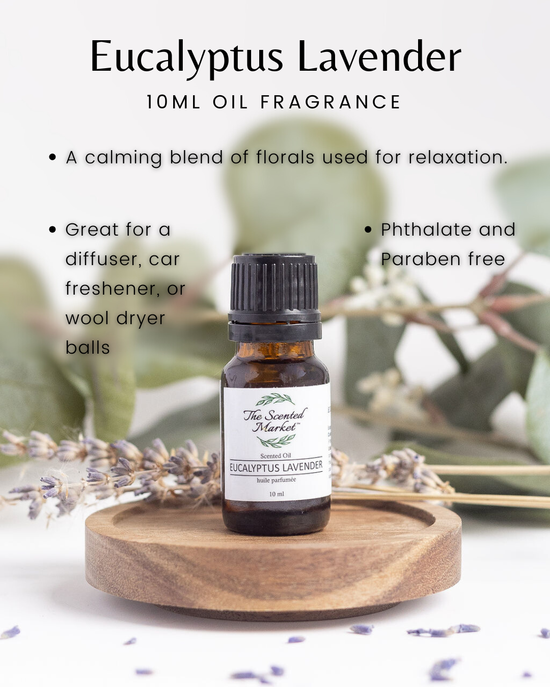 EUCALYPTUS LAVENDER Oil Fragrance – Long-Lasting, Scented Oils for Home and Personal Use - The Scented Market  Fragrance Oil   