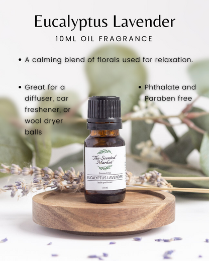 EUCALYPTUS LAVENDER Oil Fragrance – Long-Lasting, Scented Oils for Home and Personal Use - The Scented Market  Fragrance Oil   