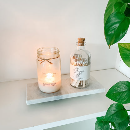 Elegant White & Grey Marble Tray – Stylish Dresser & Tabletop Décor - The Scented Market  Decorative Trays   