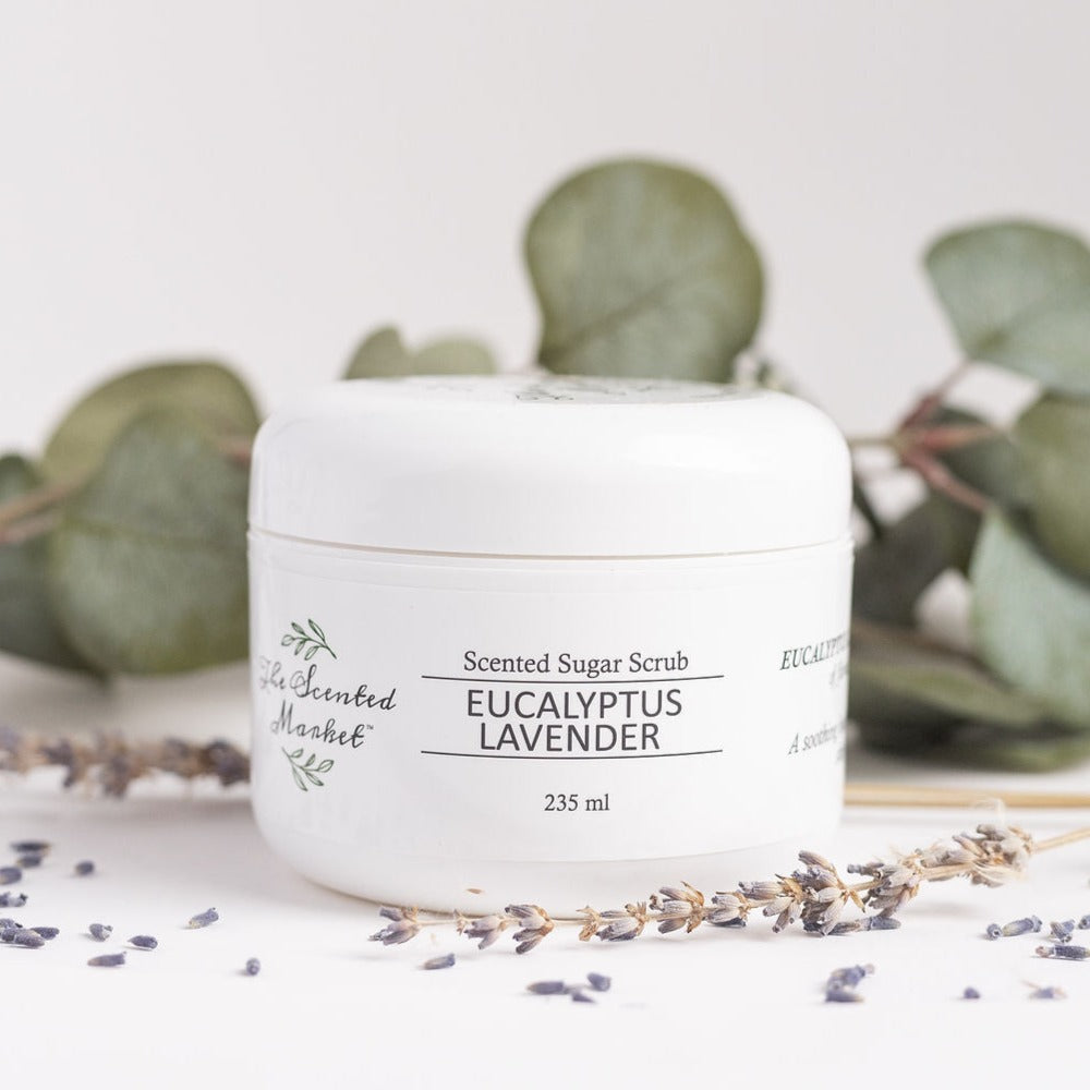 Eucalyptus Lavender Sugar Scrub – Soothing Exfoliation and Hydration - The Scented Market  Bath & Body   