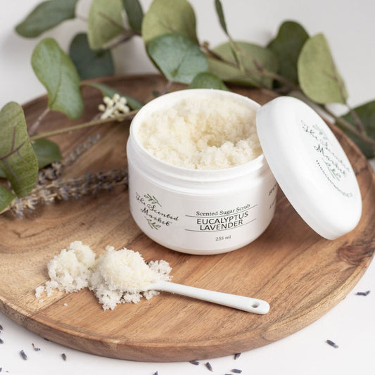 Eucalyptus Lavender Sugar Scrub – Soothing Exfoliation and Hydration - The Scented Market  Bath & Body   