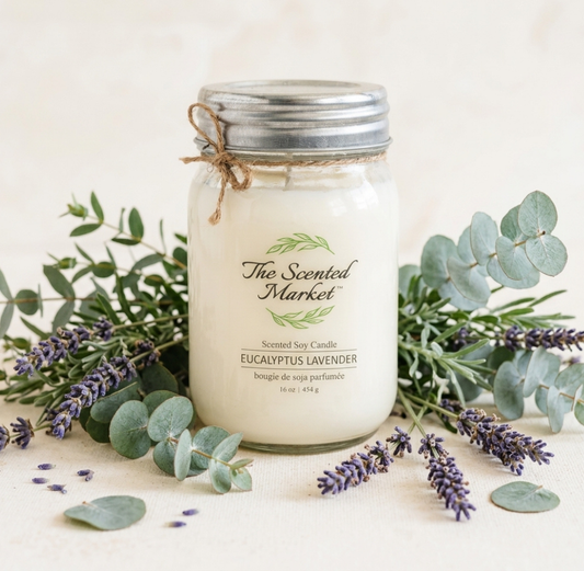 EUCALYPTUS LAVENDER Soy Wax Candle 16 oz