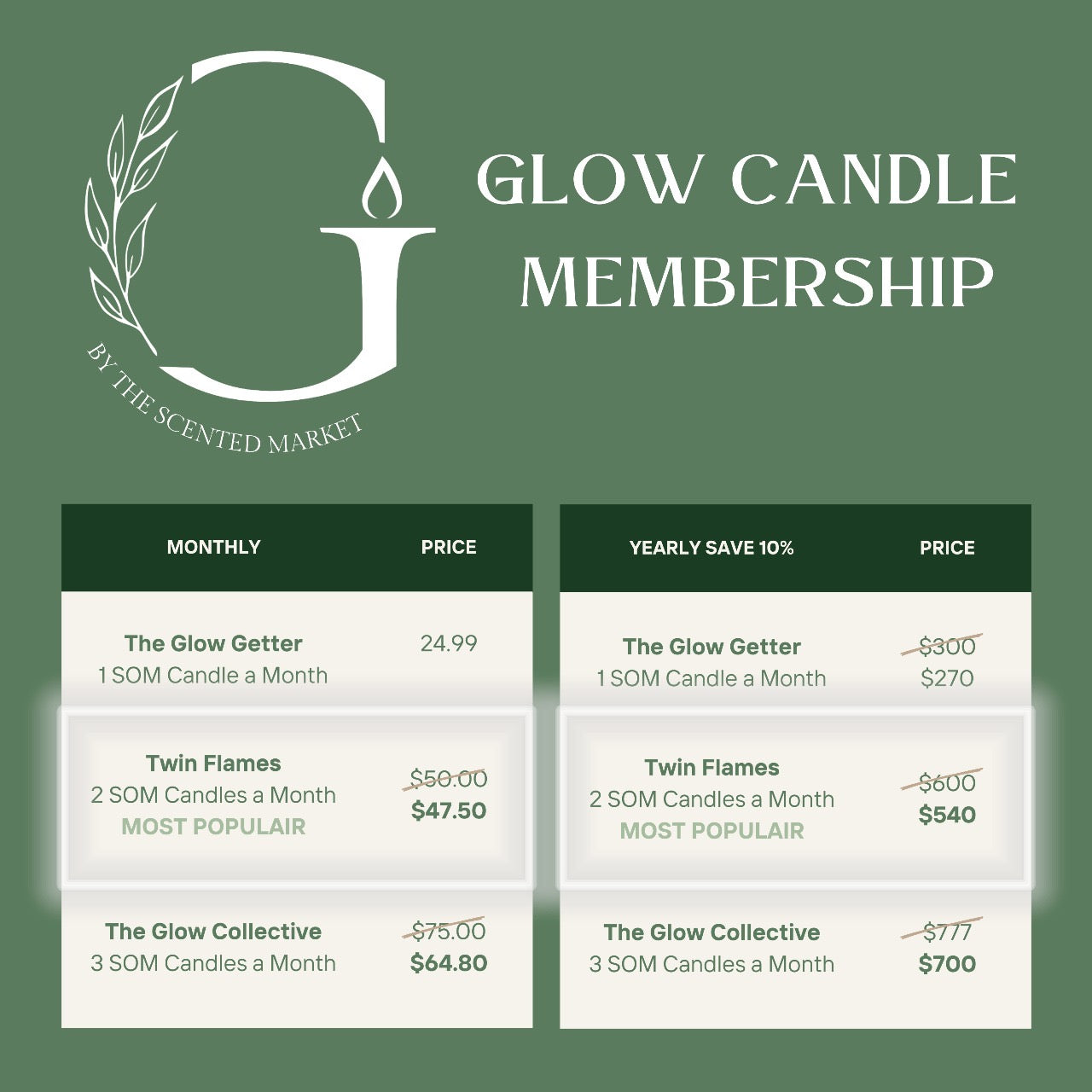 Exclusive Glow Candle Membership