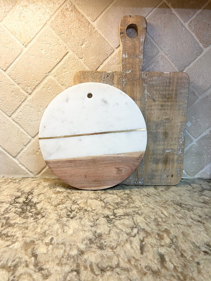 Marble and Wood Cutting Board / Display Board