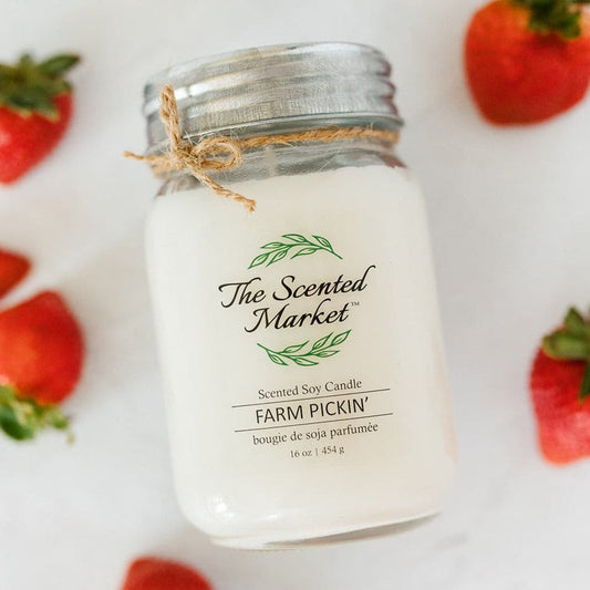 FARM PICKIN' Soy Wax Candle 16 oz - The Scented Market  Candles   