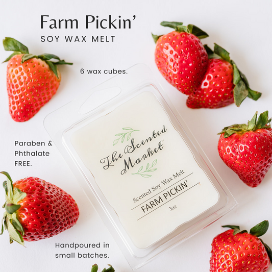 FARM PICKIN' Soy Wax Melt - The Scented Market  Wax Tarts   