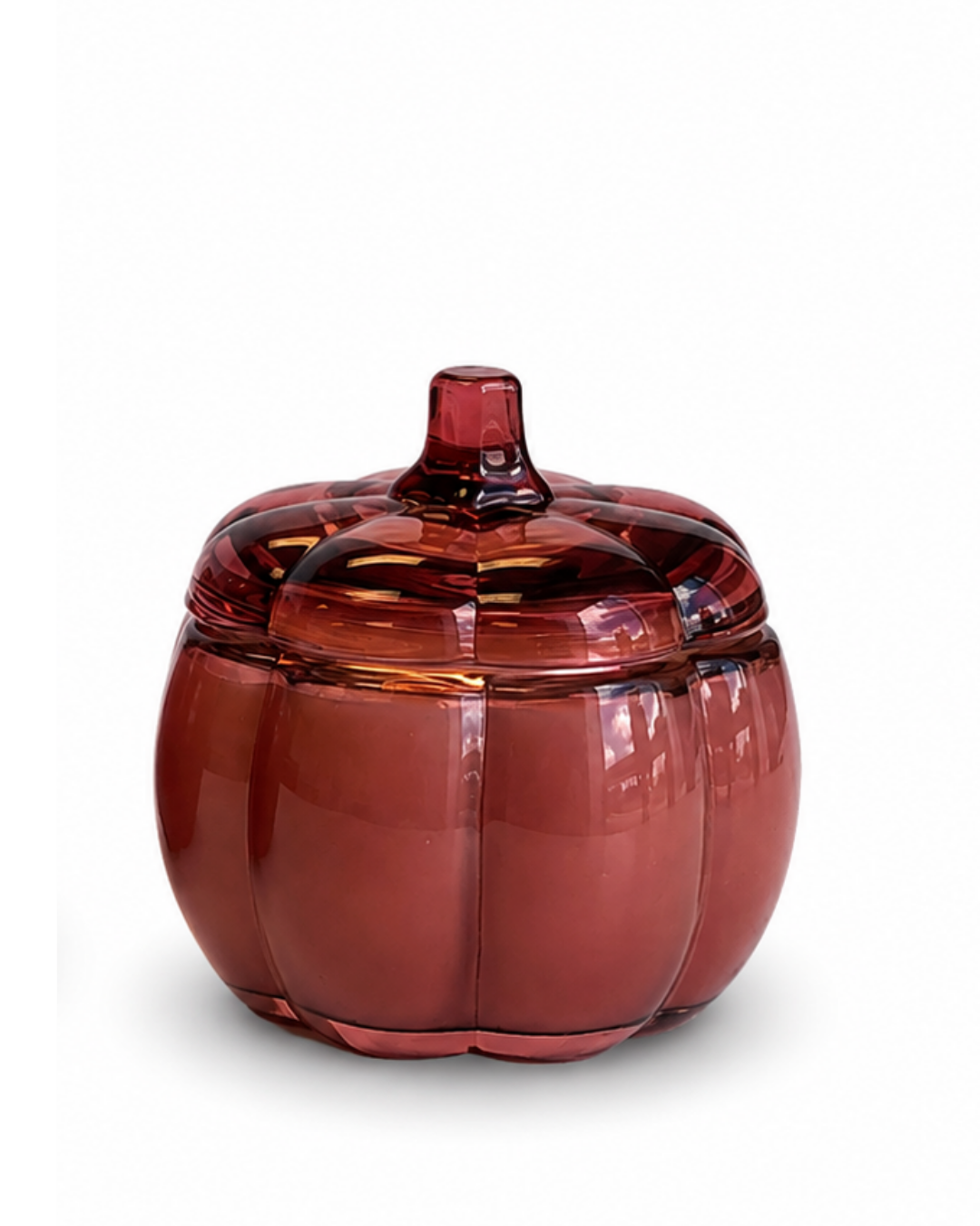 Small Glass Pumpkin Soy Candle MULLED WINE | Pumpkin Spice Cake | Decorative Fall Candle