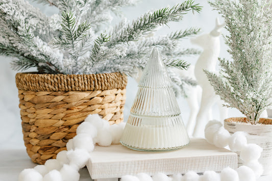 Glass Christmas Tree Soy Wax Candle 14 oz - O'CHRISTMAS TREE - The Scented Market  Candles   