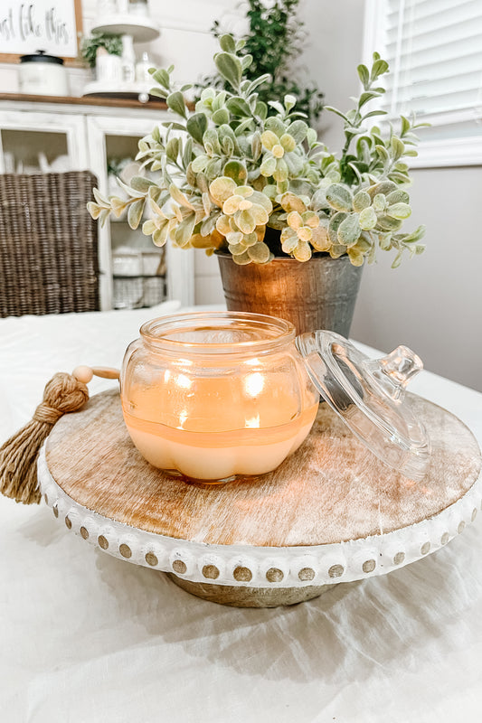 Glass Pumpkin Soy Candle – Pumpkin Spice Cake Scent - The Scented Market  Candles   