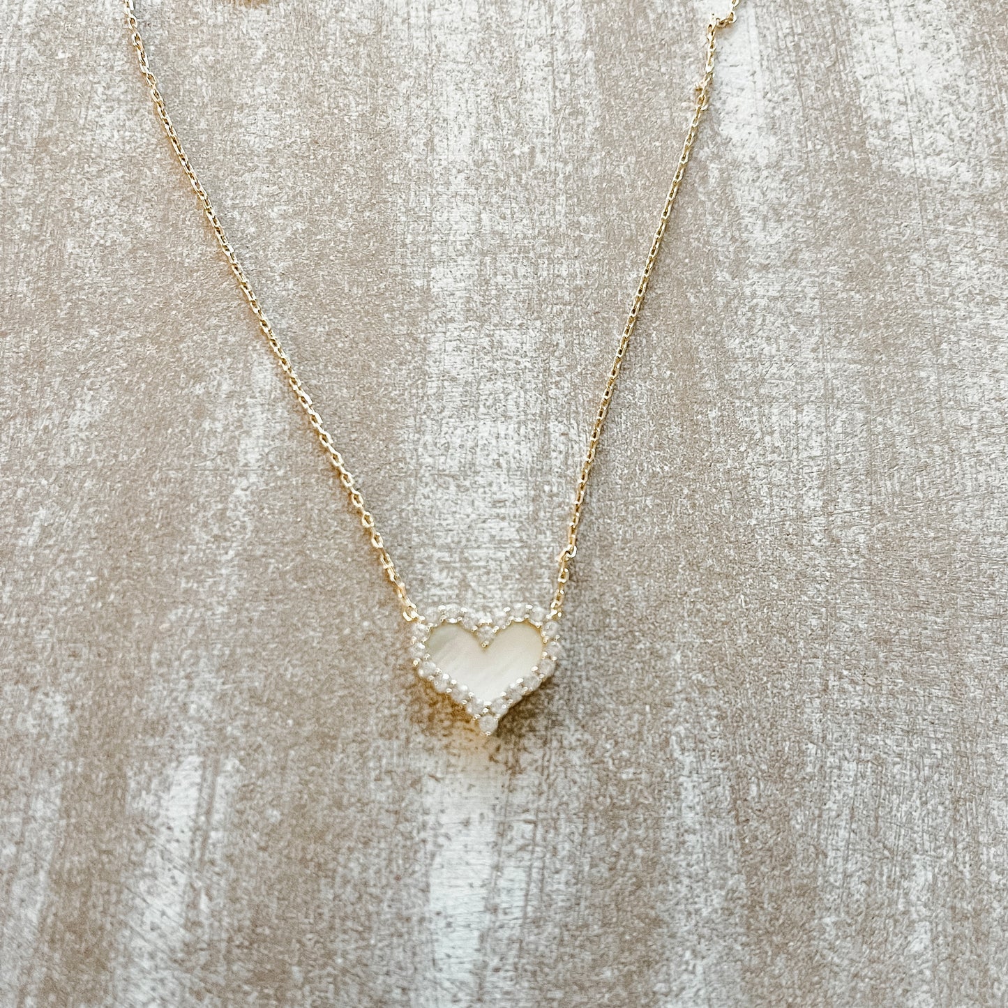 Gold Heart Necklace with Mother of Pearl – Elegant & Timeless Jewelry for Everyday Wear - The Scented Market     