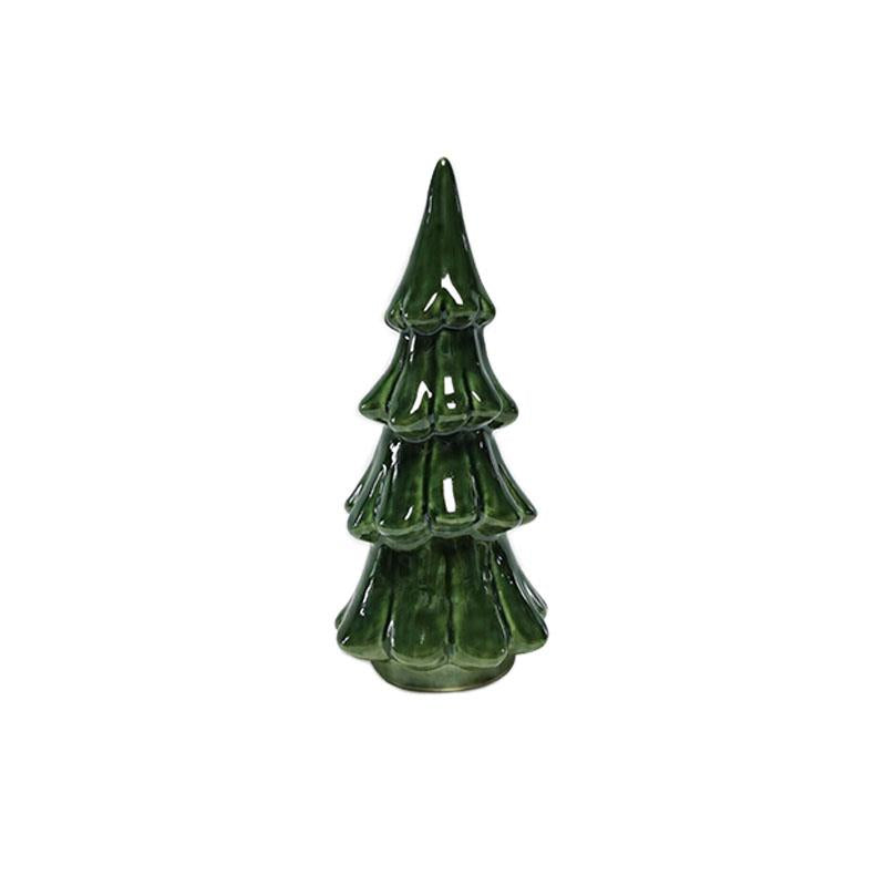 Ceramic Green Christmas Tree – 7" Tabletop Holiday & Winter Décor