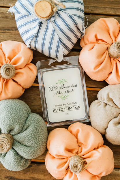 HELLO PUMPKIN Soy Wax Melt - The Scented Market  Wax Tarts   