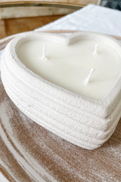 Cement Heart Ripple Vessel - The Scented Market     