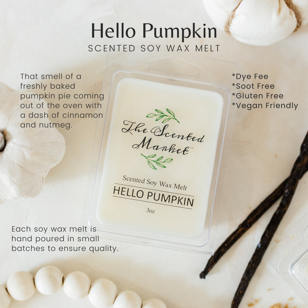 HELLO PUMPKIN Soy Wax Melt - The Scented Market 