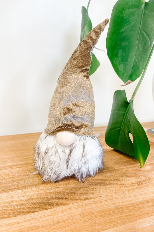 Bronze & Silver Winter Gnome – Whimsical Seasonal Décor