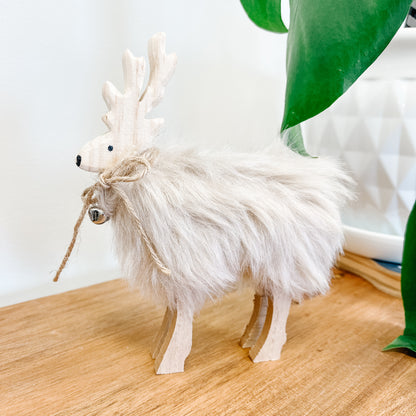 Furry Wood Reindeer