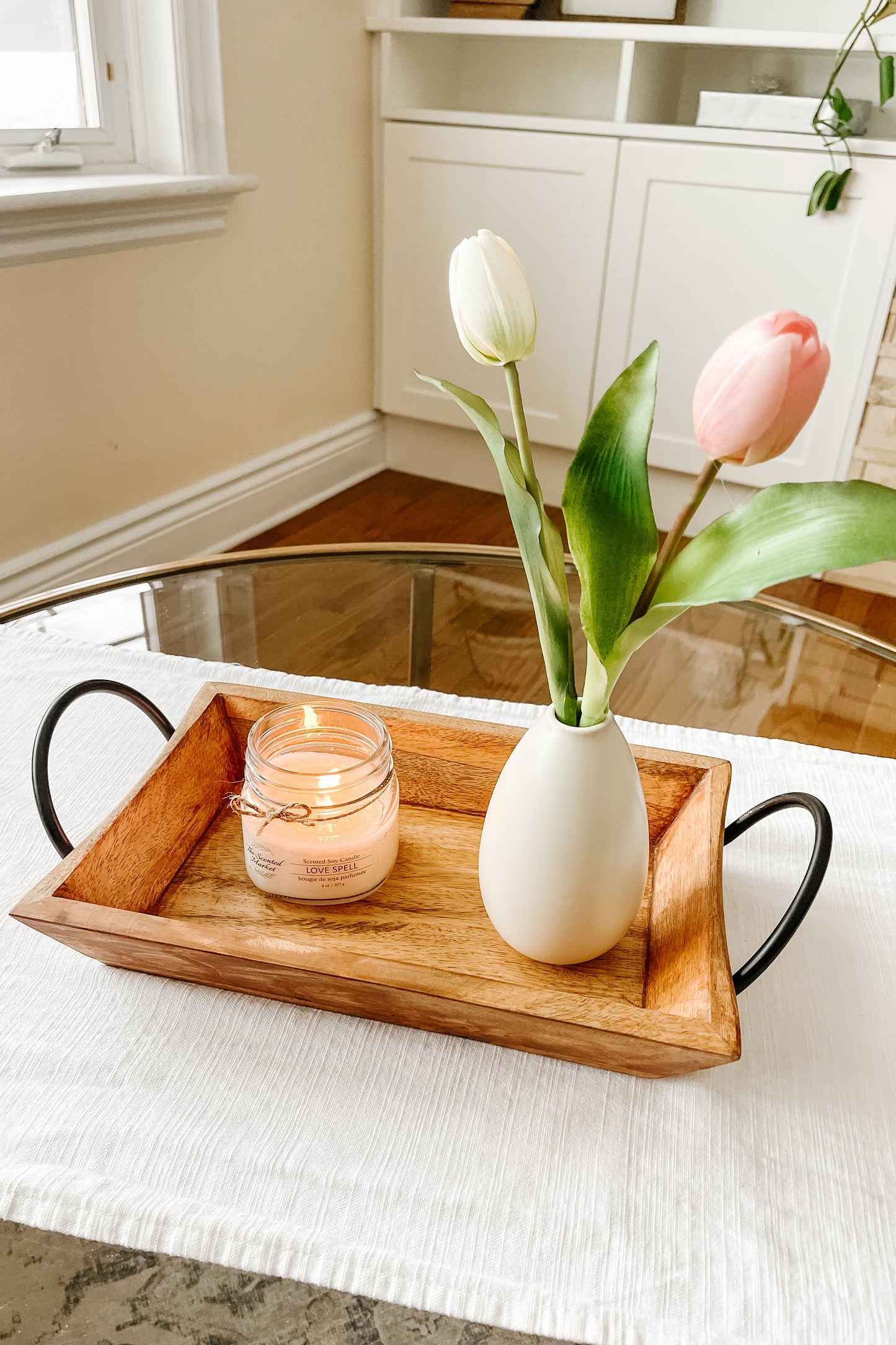 Rectangle Tray with Metal Handles – Stylish Serving & Decorative Tray