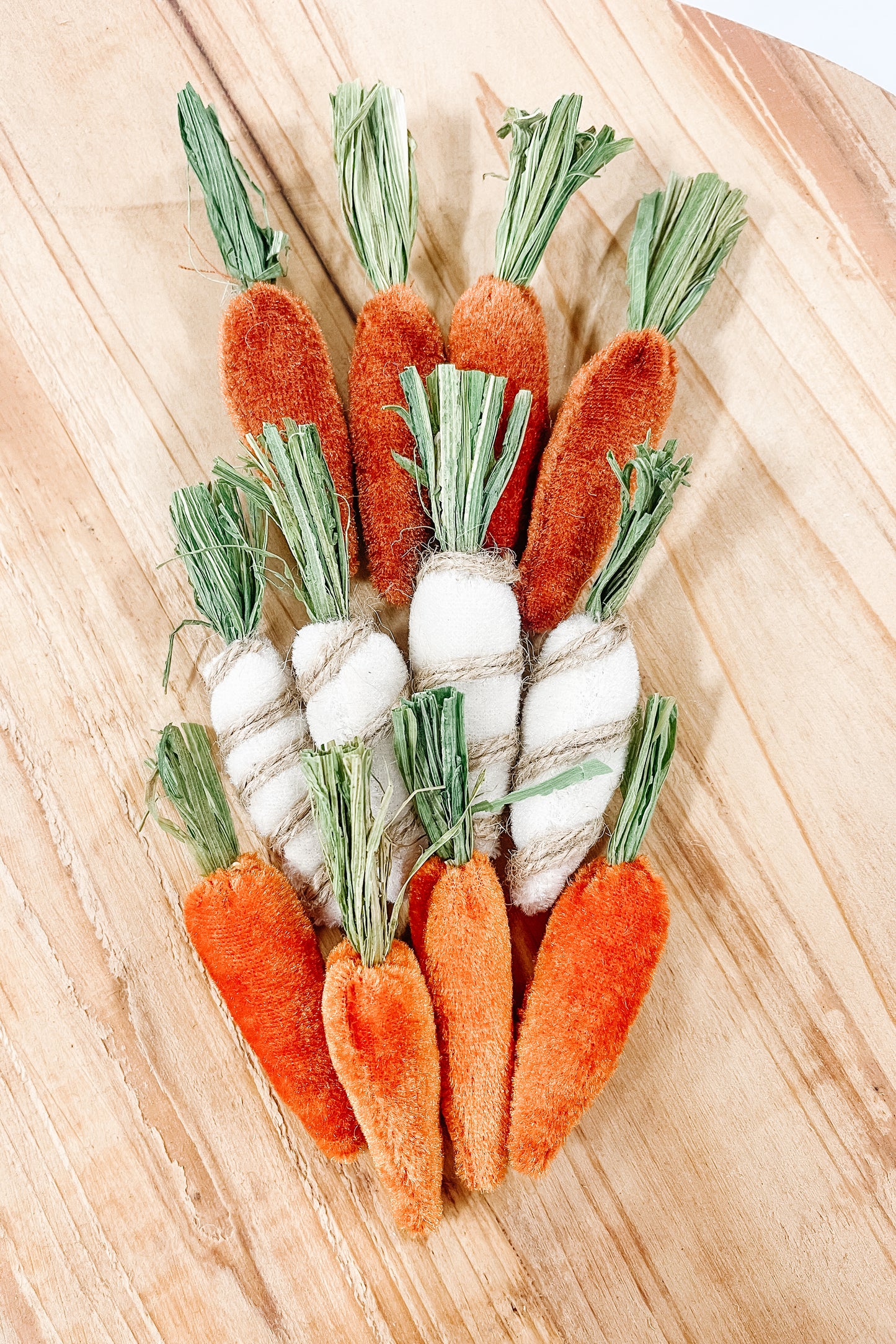 Mini Fabric Carrots - Set of 12