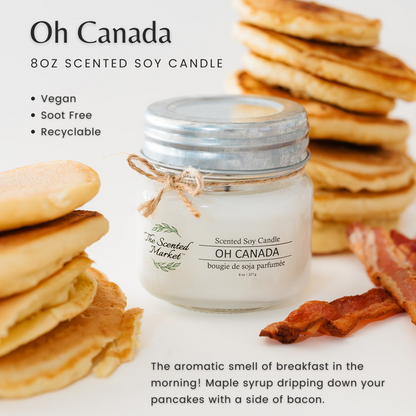 OH CANADA Soy Wax Candle 8 oz