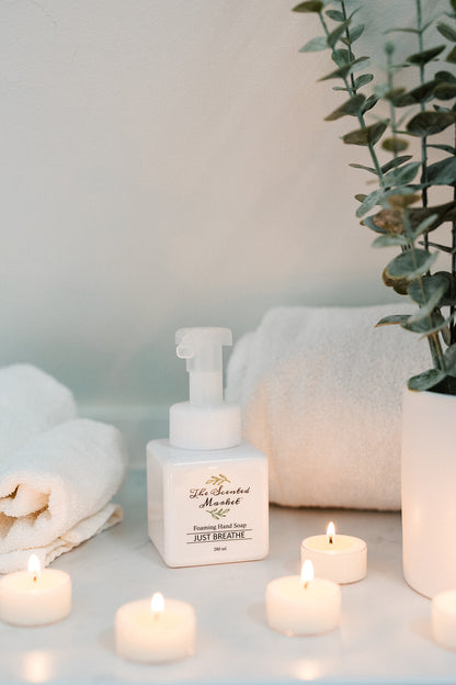 JUST BREATHE Foaming Hand Soap – Refreshing & Uplifting Cleanser - The Scented Market  Liquid Hand Soap   