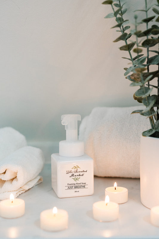 JUST BREATHE Foaming Hand Soap – Refreshing & Uplifting Cleanser - The Scented Market  Liquid Hand Soap   