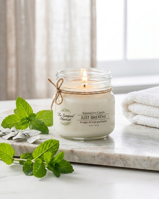 JUST BREATHE  Soy Wax Candle 8 oz