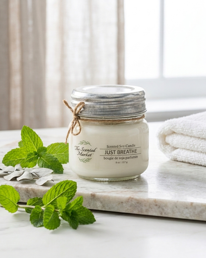 JUST BREATHE  Soy Wax Candle 8 oz