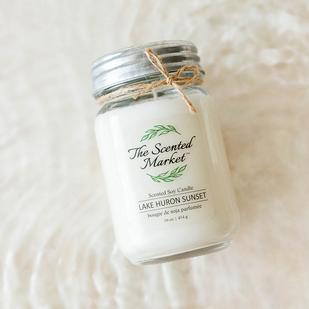 LAKE HURON SUNSET Soy Wax Candle 16 oz - The Scented Market Candles