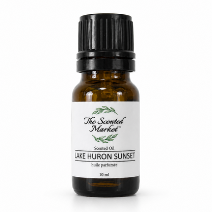 Bottle of Lake Huron Sunset scented oil from The Scented Market on a white background