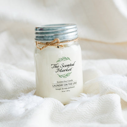 LAUNDRY ON THE LINE Soy Wax Candle 16 oz - The Scented Market  Candles   