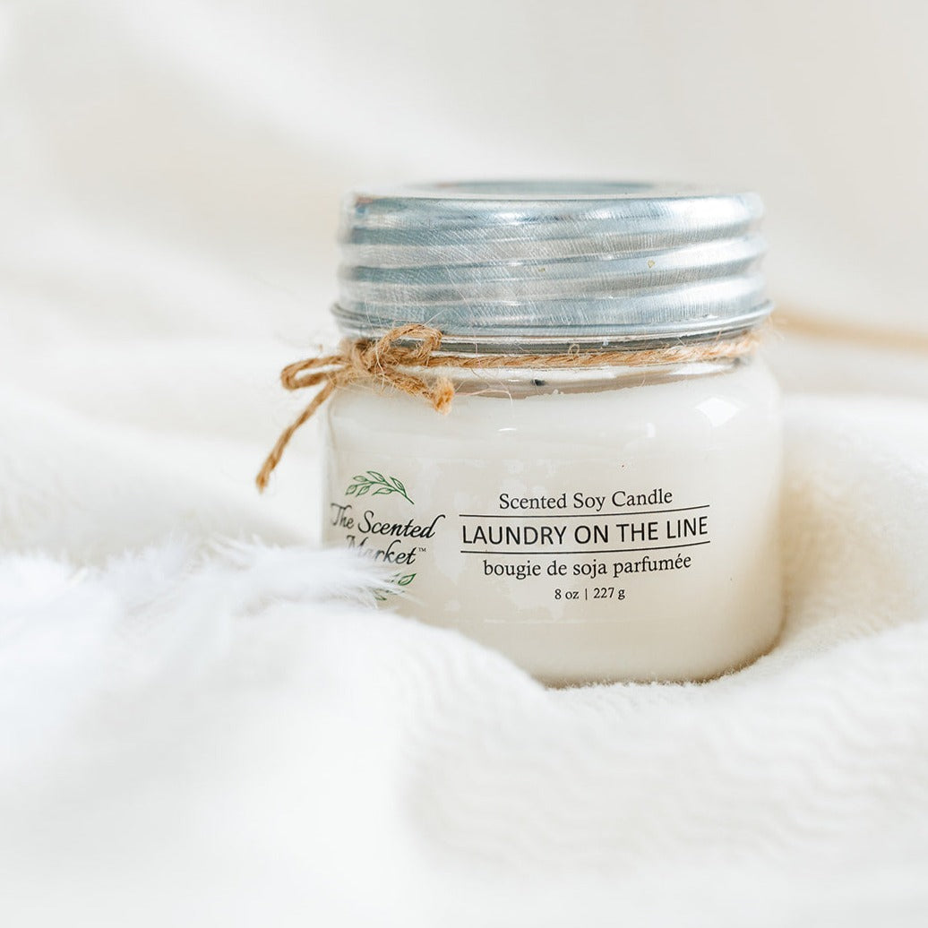 LAUNDRY ON THE LINE Soy Wax Candle 8 oz - The Scented Market  Candles   