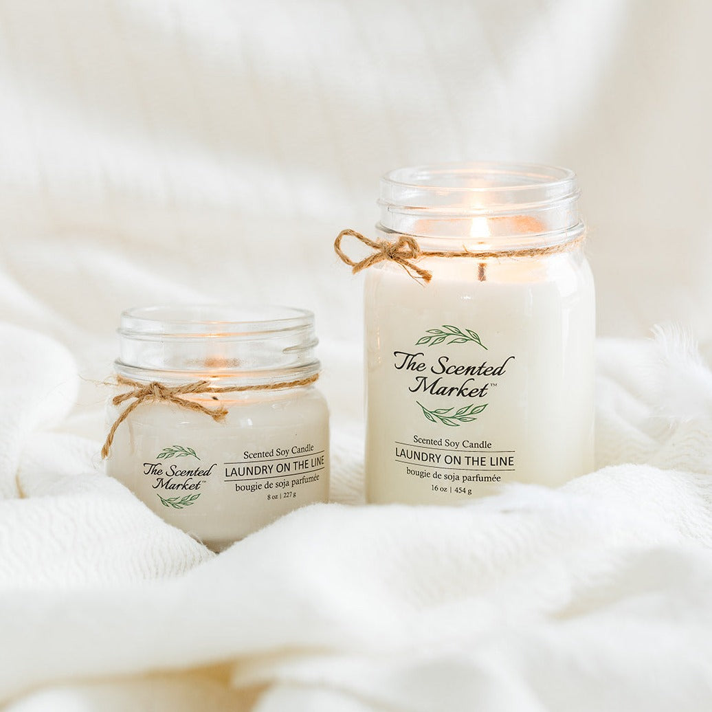 LAUNDRY ON THE LINE Soy Wax Candle 8 oz - The Scented Market  Candles   