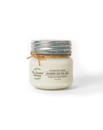 LAUNDRY ON THE LINE Soy Wax Candle 8 oz - The Scented Market  Candles   
