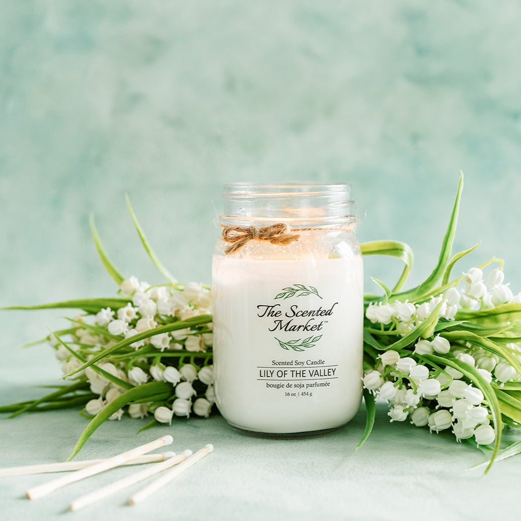 LILY OF THE VALLEY Soy Wax Candle 16 oz - The Scented Market  Candles   