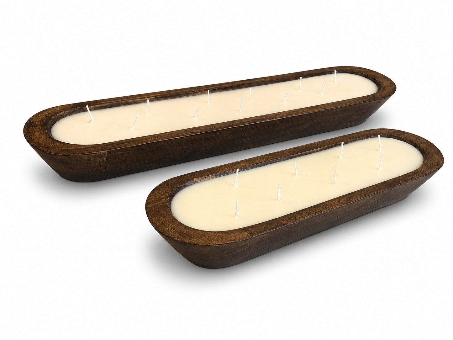 APPLE CRUMBLE LONG Dough Bowl Soy Candle | Scented Wooden Bowl Candle