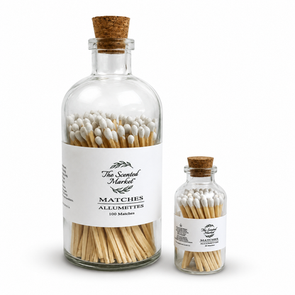 Small Candle Matches with Striker | 35 Wooden Matchsticks | Decorative Candle Accessory