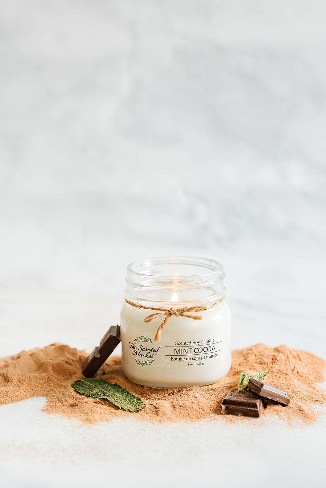 Bougie de cire de soja MINT COCOA 8 oz