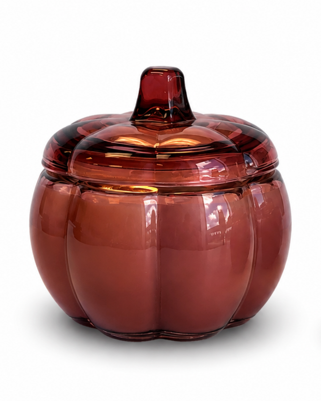 Glass Pumpkin Soy Candle MULLED WINE | Pumpkin Spice Cake | Decorative Fall Candle