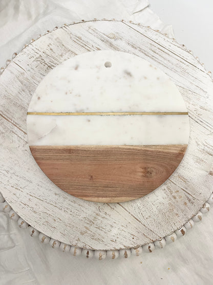 Marble and Wood Cutting Board / Display Board - The Scented Market     