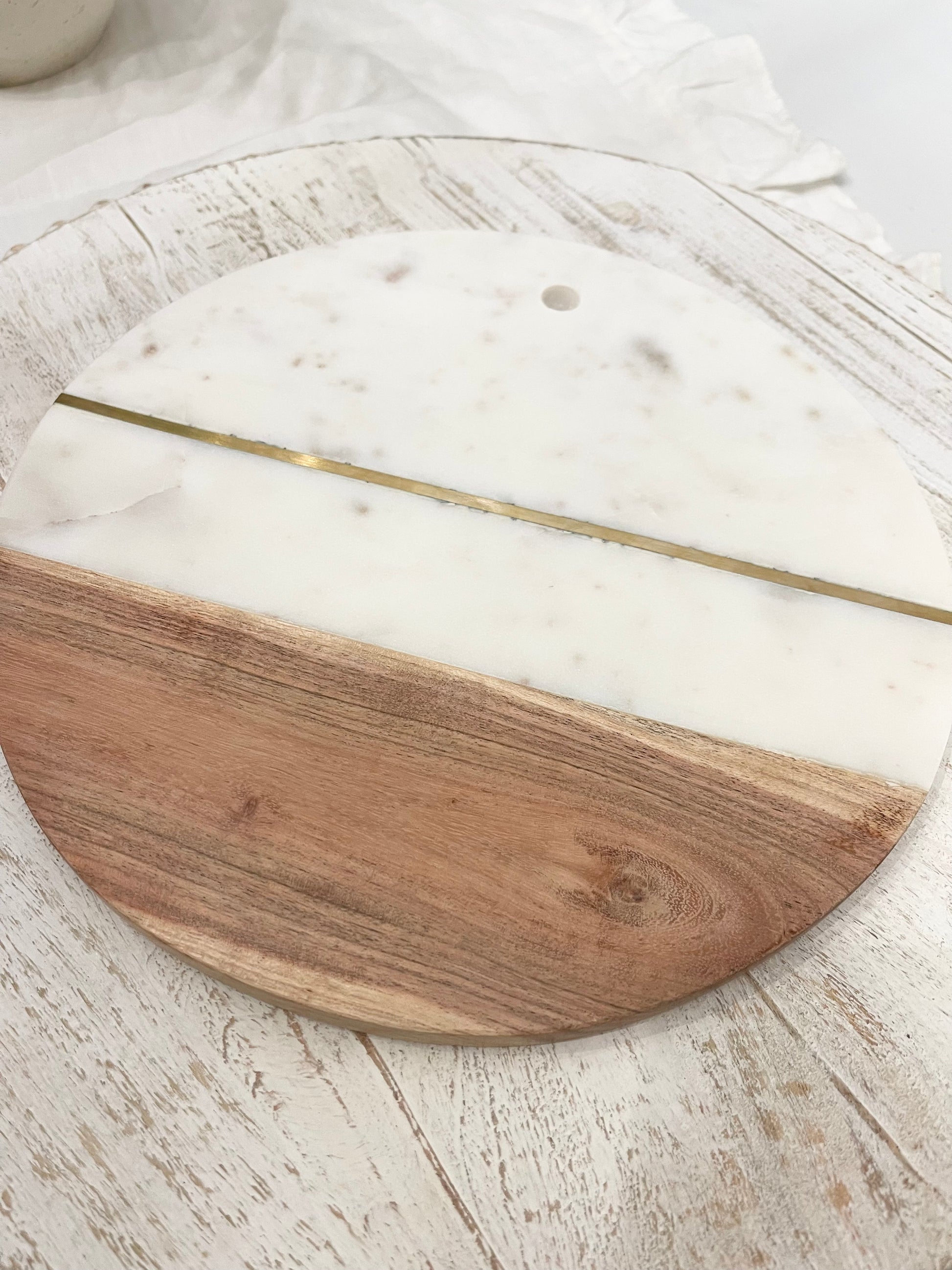 Marble and Wood Cutting Board / Display Board - The Scented Market     