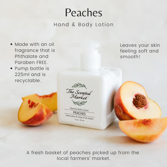 PEACHES Soothing Hand & Body Lotion - The Scented Market  Lotion & Moisturizer   