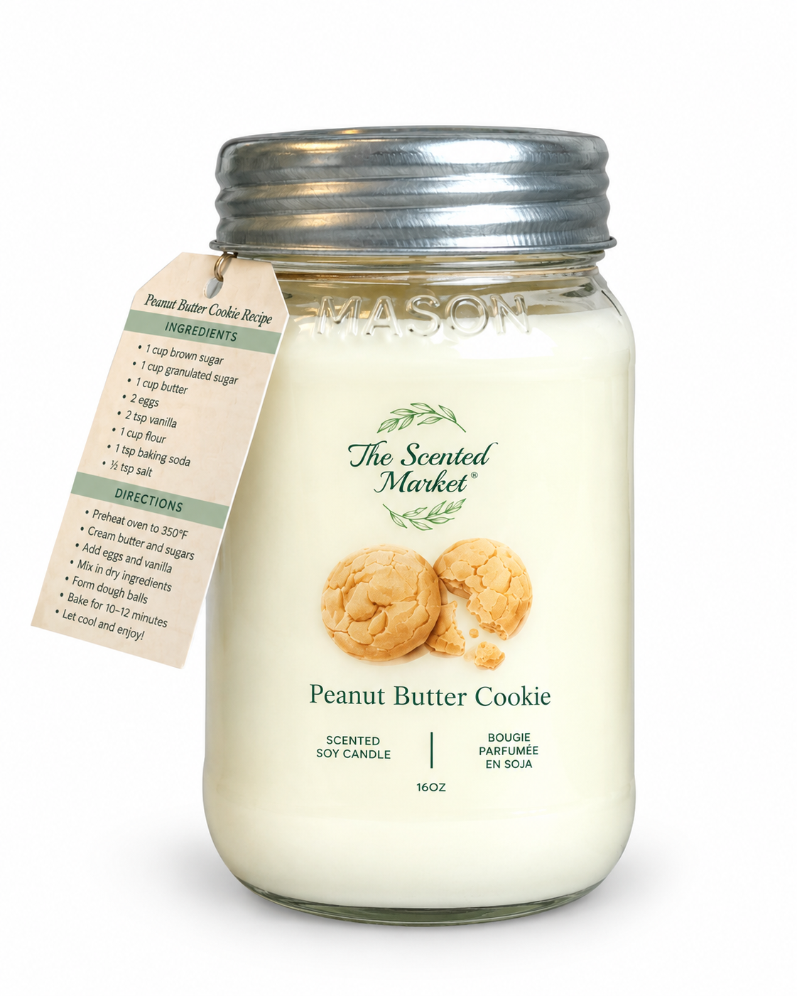 PEANUT BUTTER Cookie Scented Soy Candle 16 oz