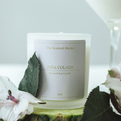 PIÑA COLADA Soy Wax Candle 6 oz - The Scented Market  Candles   