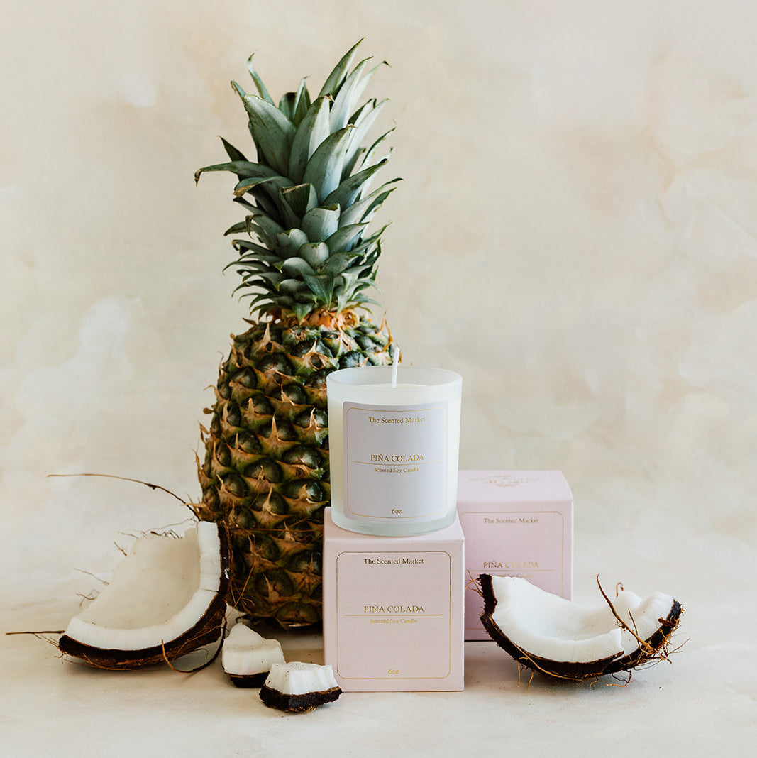 PIÑA COLADA Soy Wax Candle 6 oz - The Scented Market  Candles   