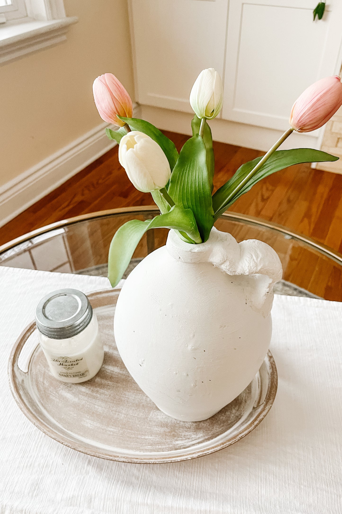 Painted White Crock – Rustic Farmhouse Ceramic Decor - The Scented Market  Crock   
