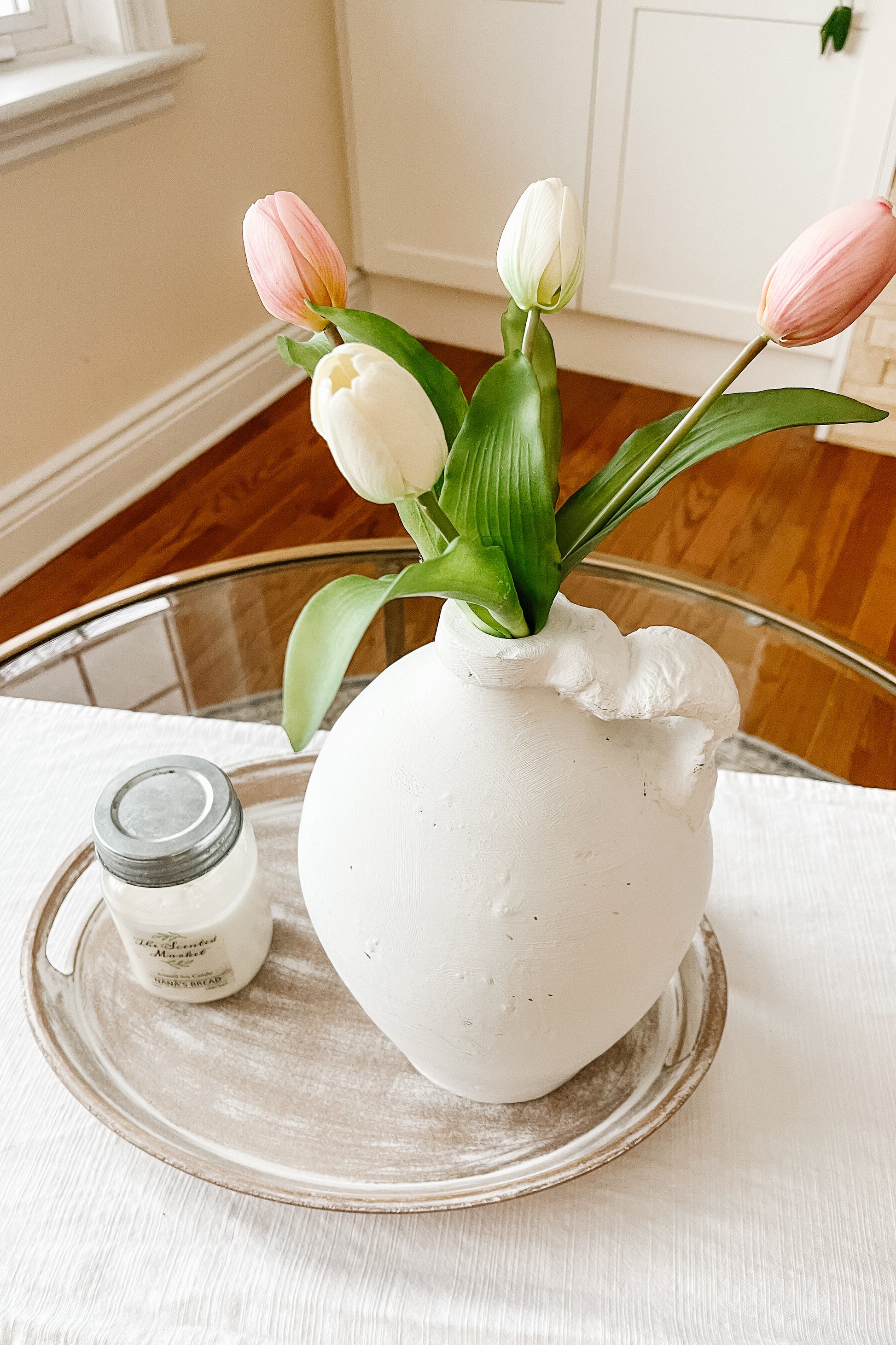 Painted White Crock – Rustic Farmhouse Ceramic Decor - The Scented Market  Crock   