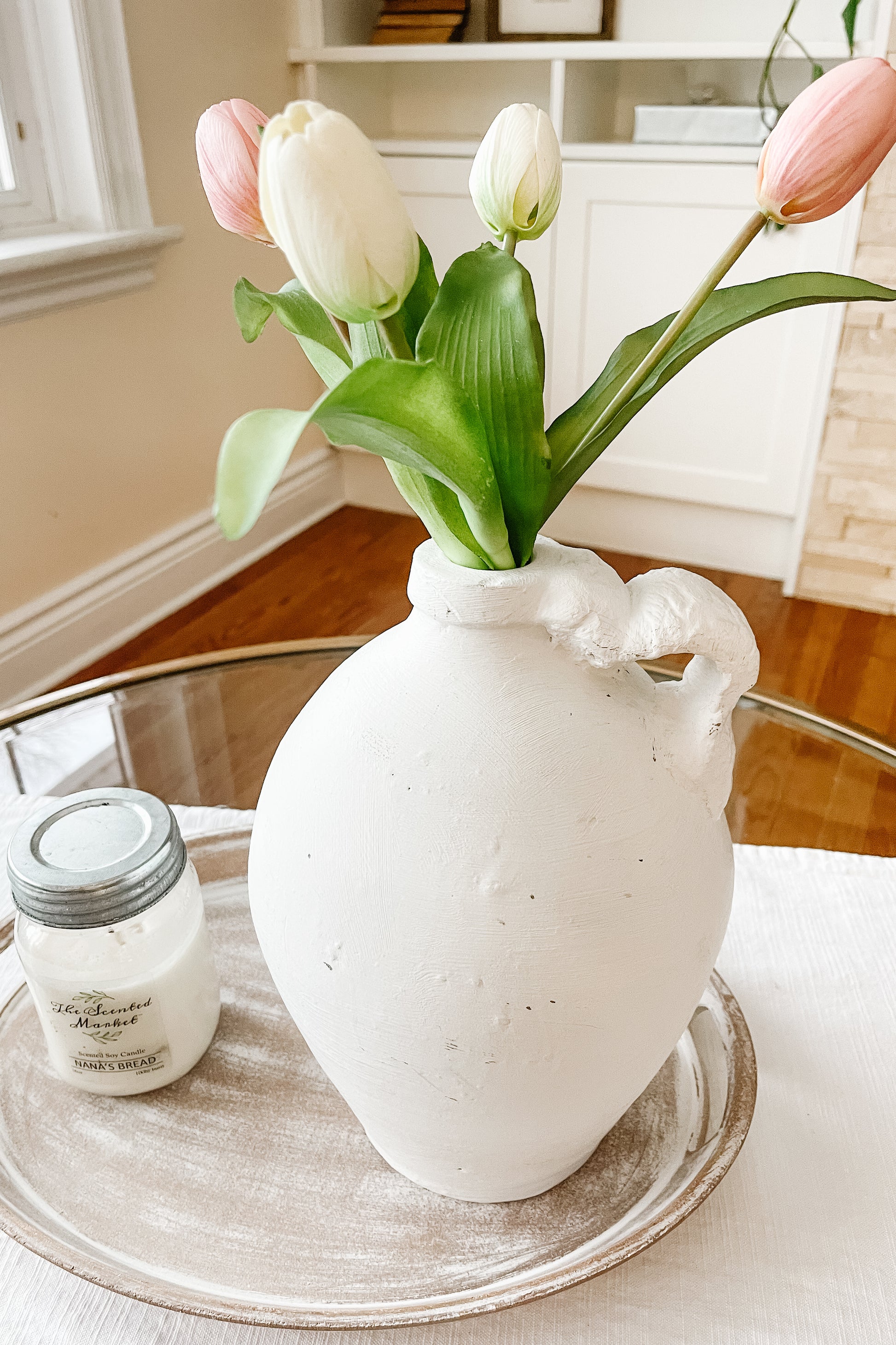 Painted White Crock – Rustic Farmhouse Ceramic Decor - The Scented Market  Crock   
