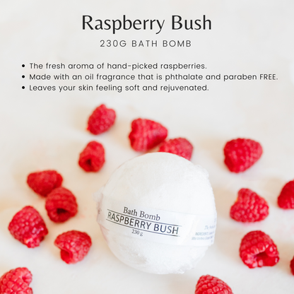RASPBERRY BUSH Bath Bomb - The Scented Market 